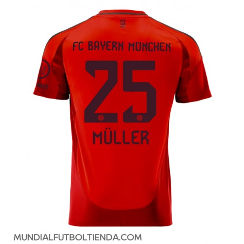 Camiseta Bayern Munich Thomas Muller #25 Primera Equipación Replica 2024-25 mangas cortas